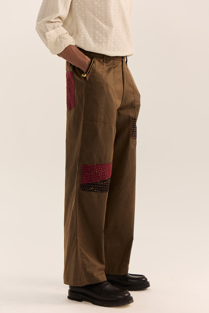 Rajputana Vintage Pants- Olive