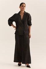 Load image into Gallery viewer, Asymmetric Denim Set-Black