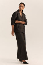 Load image into Gallery viewer, Asymmetric Denim Set-Black