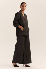 Load image into Gallery viewer, Asymmetric Denim Set-Black