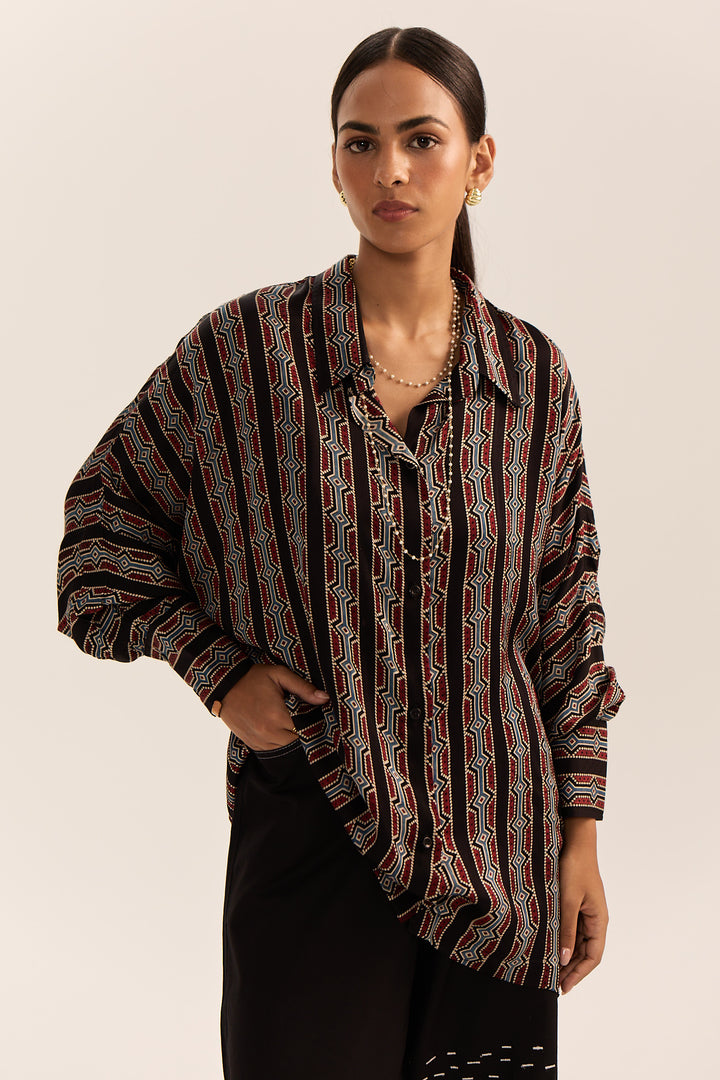 Indie Ajrak Shirt-Black