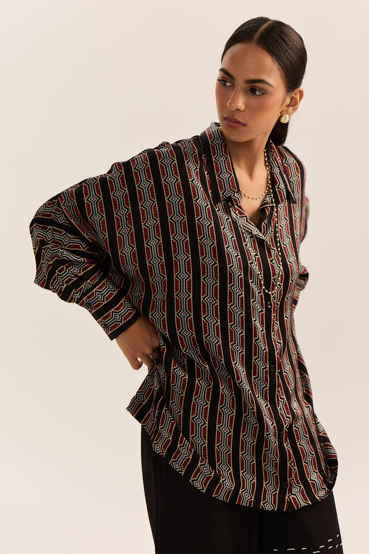 Indie Ajrak Shirt-Black