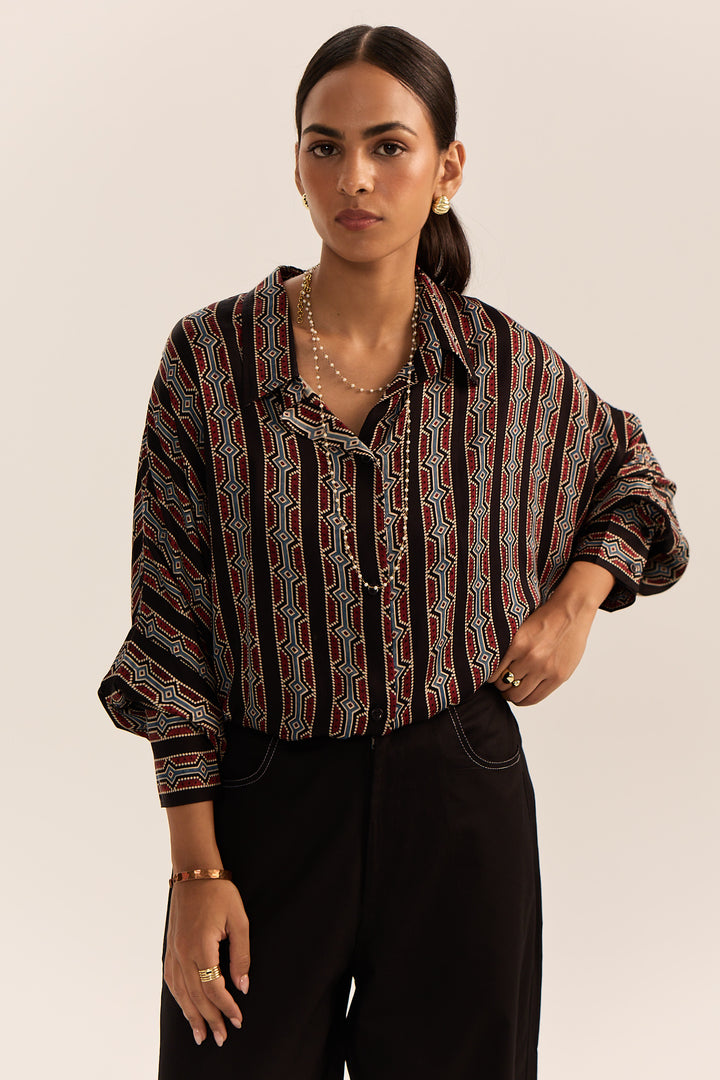 Indie Ajrak Shirt-Black