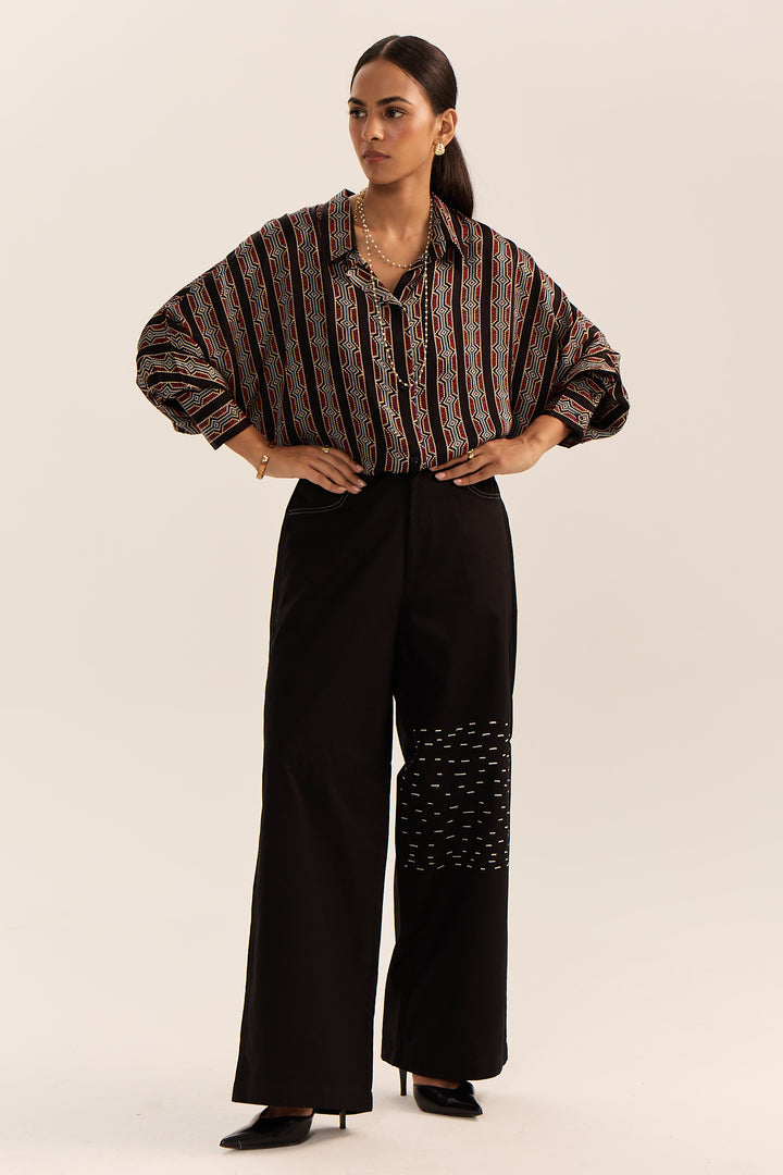 Indie Ajrak Shirt-Black