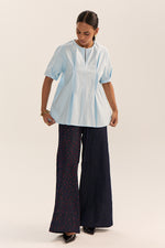 Load image into Gallery viewer, Suvarna Embroidered Pants-Denim