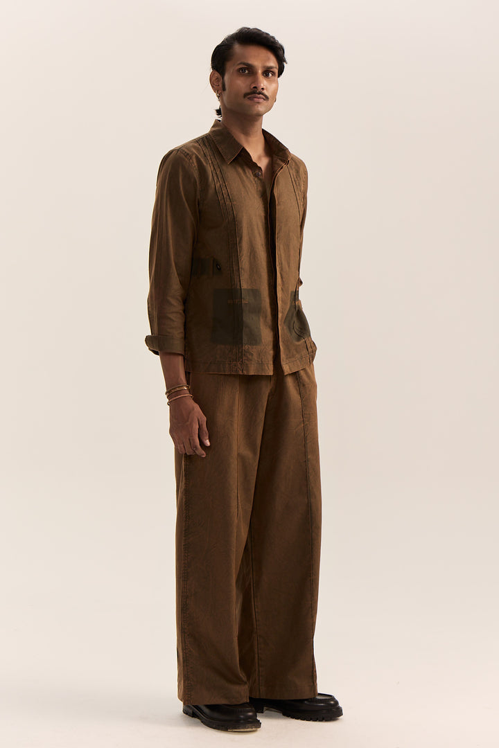 Jodhpuri Washed Set-Olive