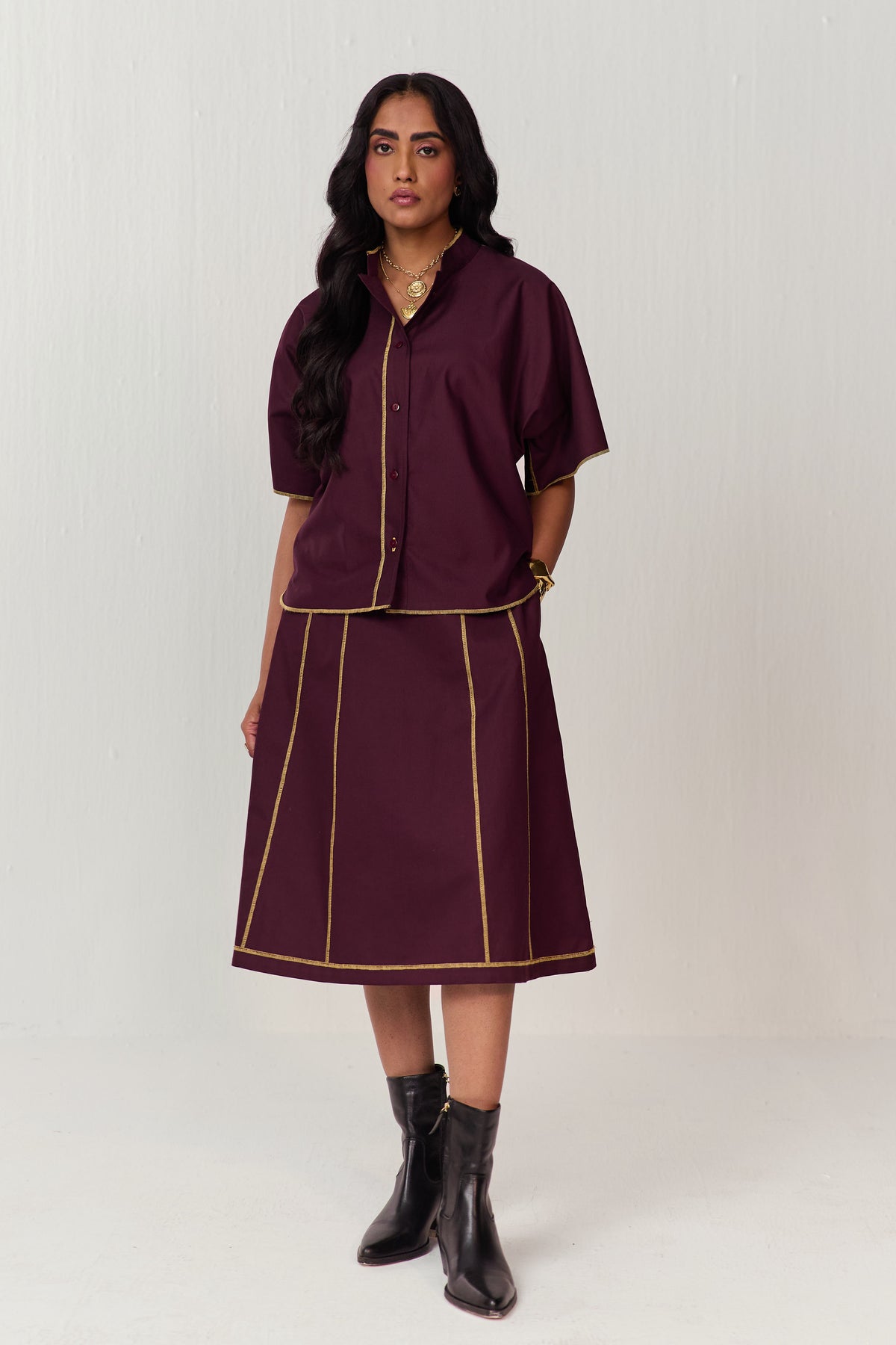STUDIO SKIRT SET-DOODLE SEAMS