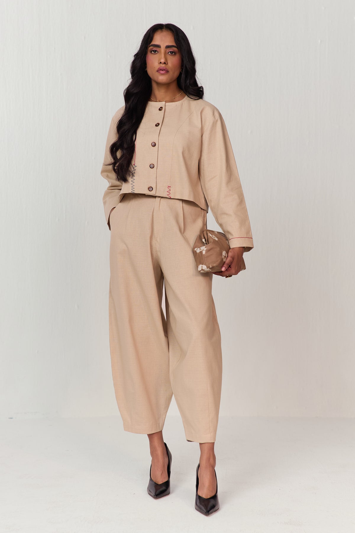 ARTIST SHIRT SET-HAREM PANTS IVORY