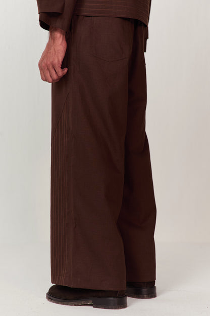 TRAVELLERS KANTHA PANT-CACAO