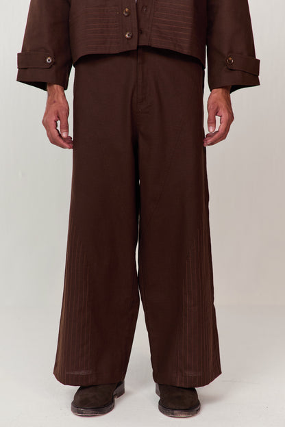 TRAVELLERS KANTHA PANT-CACAO