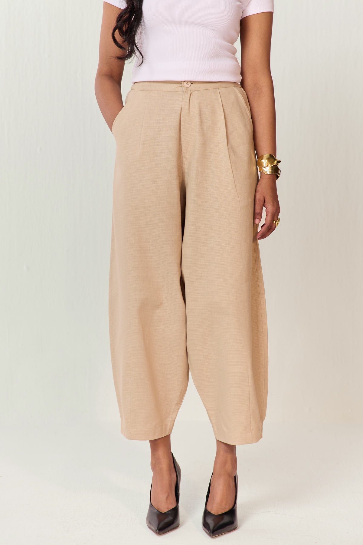 HAREM PANTS-ECRU