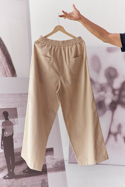 TRAVELLERS KANTHA PANT-ECRU