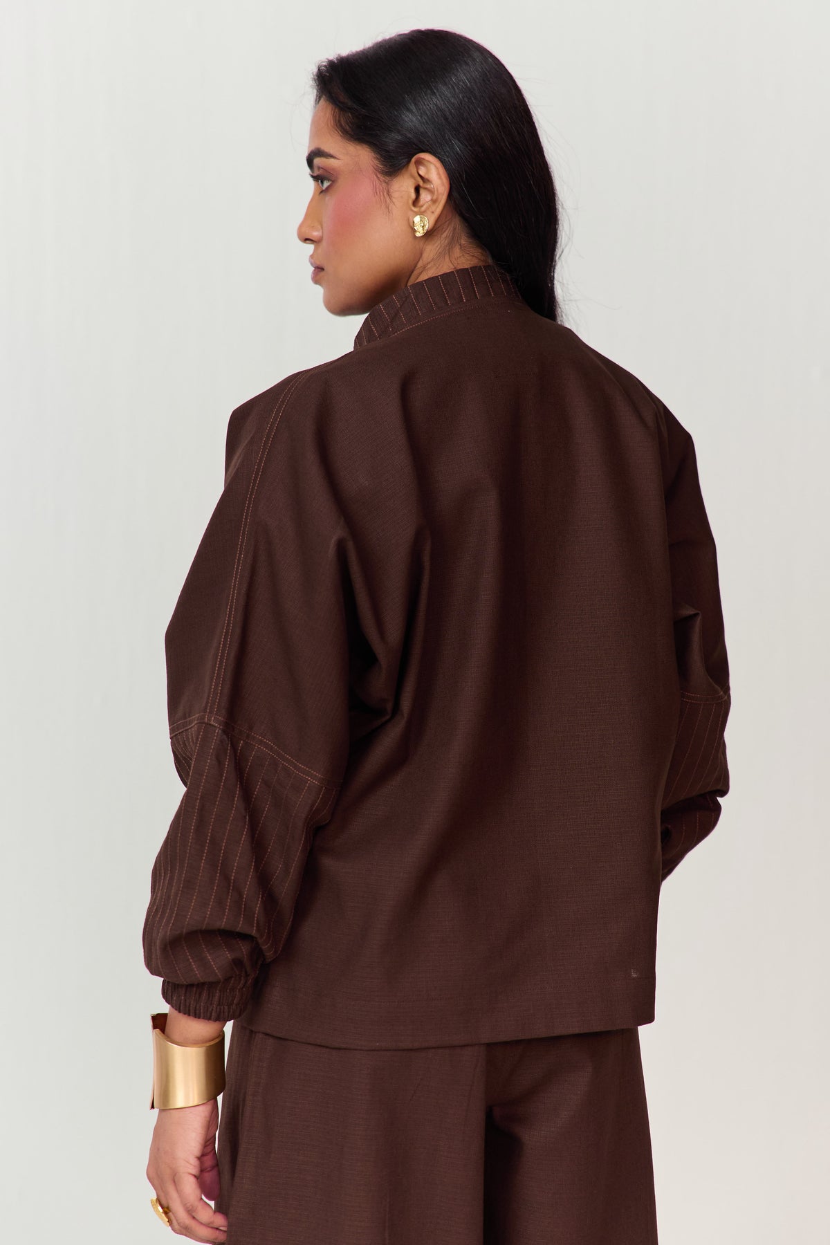 TRAVELLERS SHACKET SET-HAREM PANTS CACAO