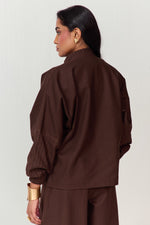 Load image into Gallery viewer, TRAVELLERS SHACKET SET-HAREM PANTS CACAO