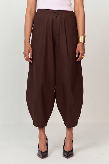 HAREM PANTS-CACAO