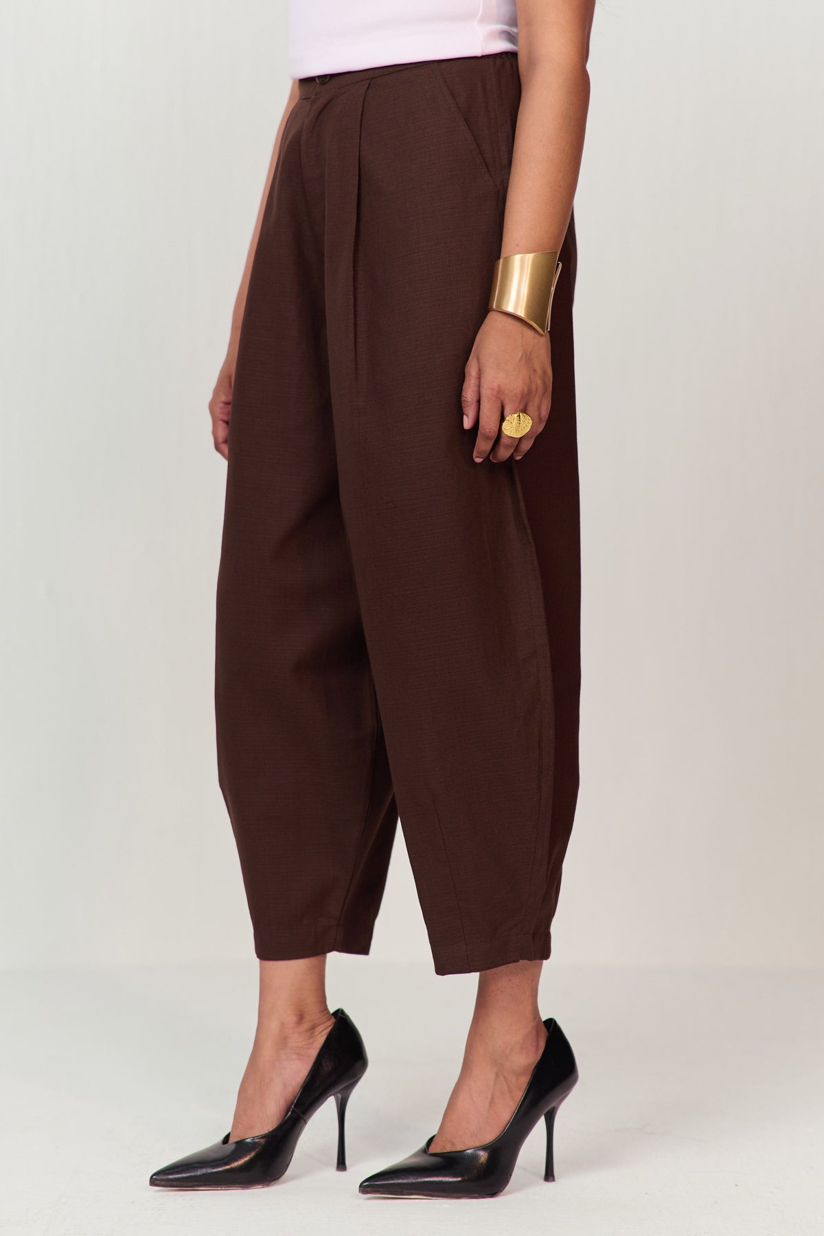 TRAVELLERS SHACKET SET-HAREM PANTS CACAO