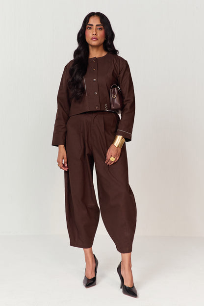 ARTIST SHIRT SET-HAREM PANTS CACAO