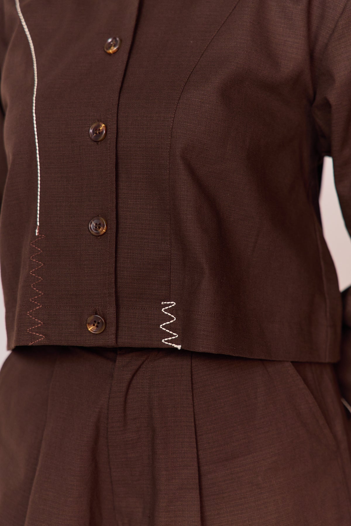 ARTIST SHIRT SET-HAREM PANTS CACAO