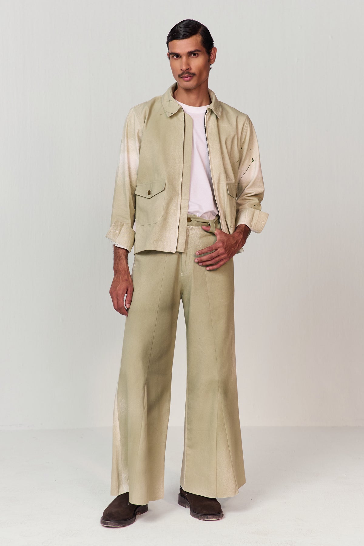 ARTIST JACKET SET- SPARY GREEN