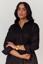Load image into Gallery viewer, DOODLE KURTA SET-BLACK