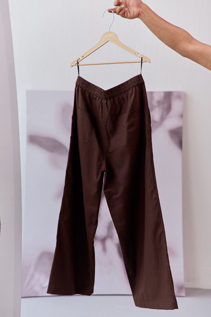 TRAVELLERS KANTHA PANT-CACAO