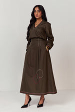 Load image into Gallery viewer, DOODLE SKIRT-OLIVE