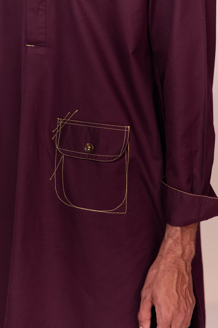 DOODLE PATHANI KURTA SET-VINO