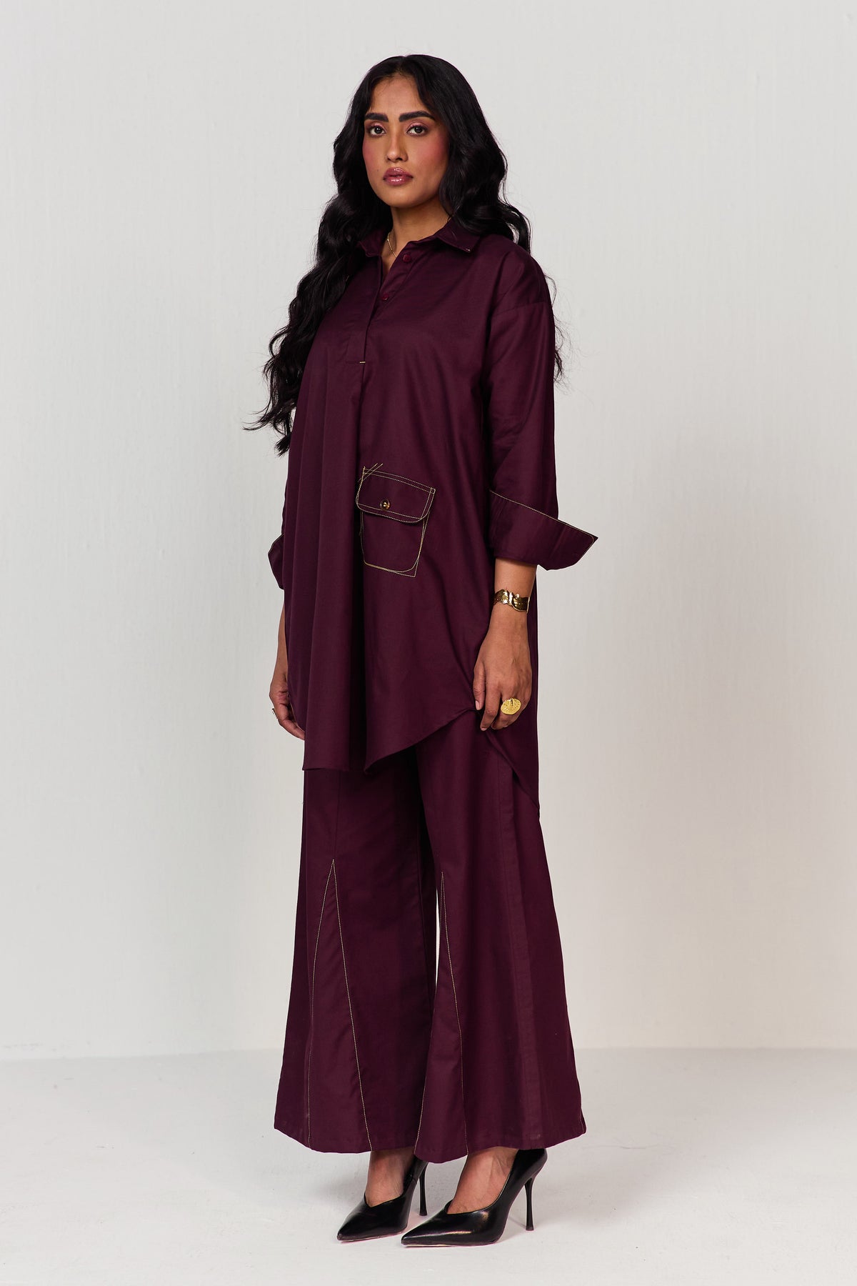 DOODLE KURTA SET-VINO