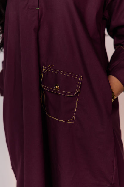 DOODLE KURTA SET-VINO