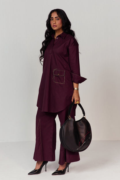 DOODLE KURTA SET-VINO