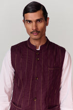 Load image into Gallery viewer, ADVAIT PINTUCK NEHRU JACKET-COTTON
