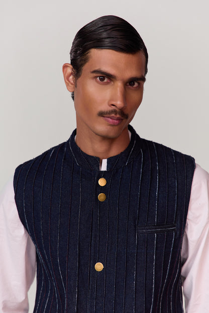 ADVAIT DENIM JACKET SET- SET OF 3