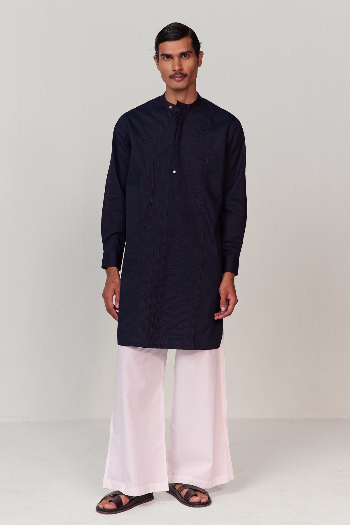 ANUV KURTA SET-SUMMER NAVY
