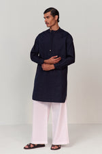 Load image into Gallery viewer, ANUV KURTA SET-SUMMER NAVY