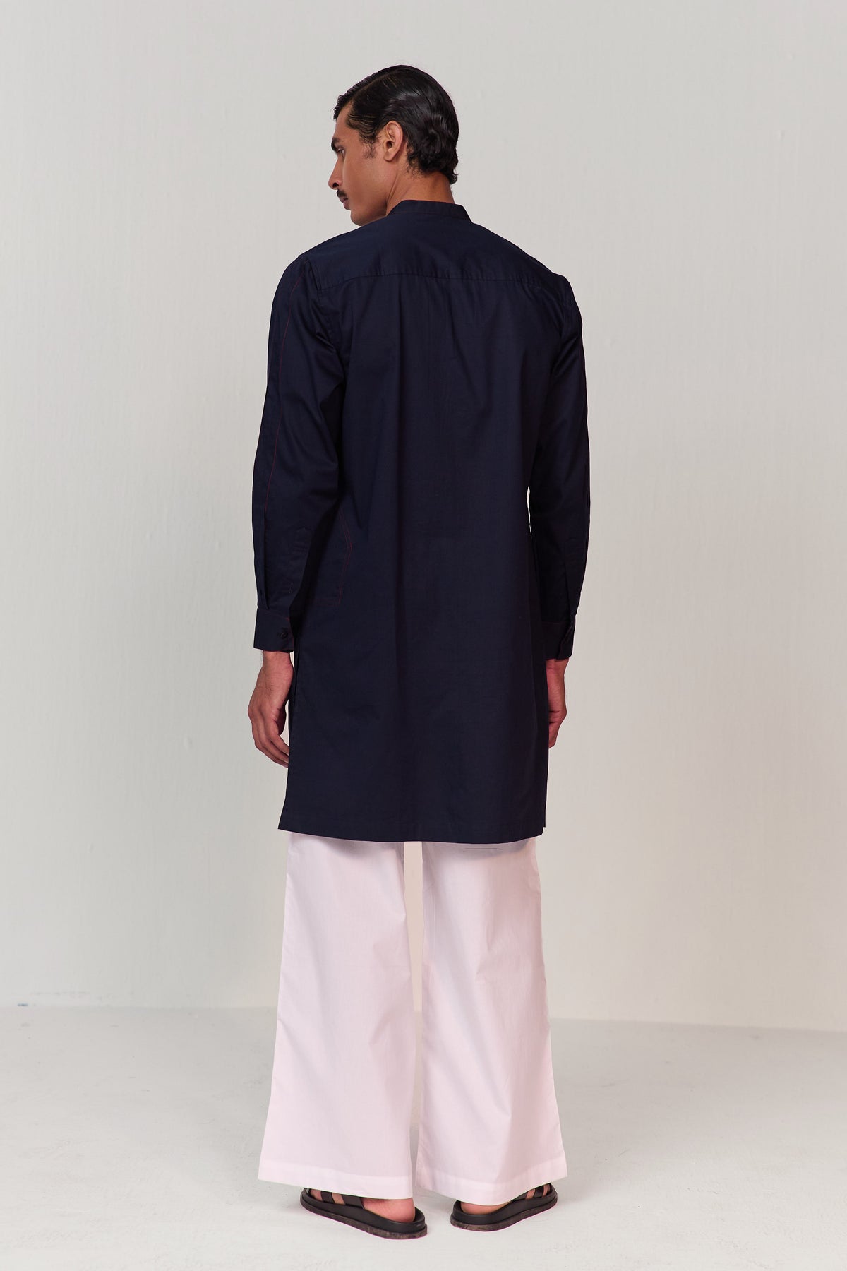 ANUV KURTA SET-SUMMER NAVY