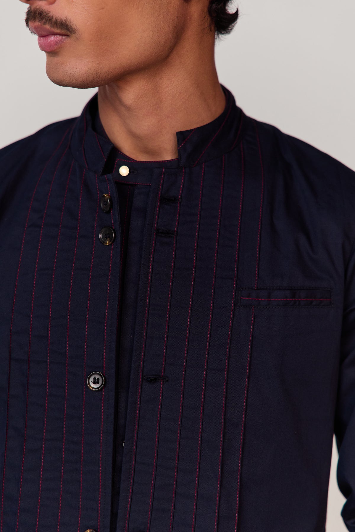 ANUV KURTA SET-SUMMER NAVY