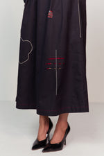 Load image into Gallery viewer, DOODLE SKIRT-NAVY