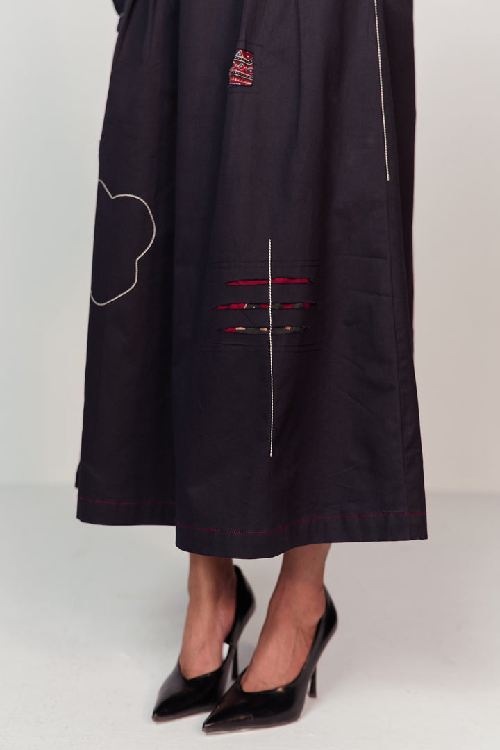 DOODLE SKIRT-NAVY