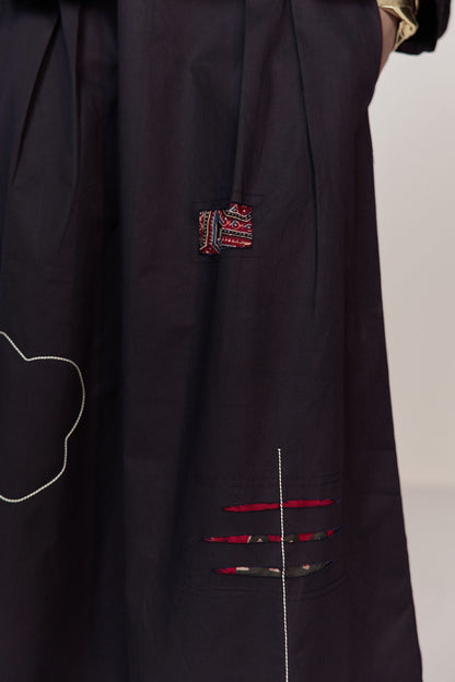 DOODLE SKIRT-NAVY