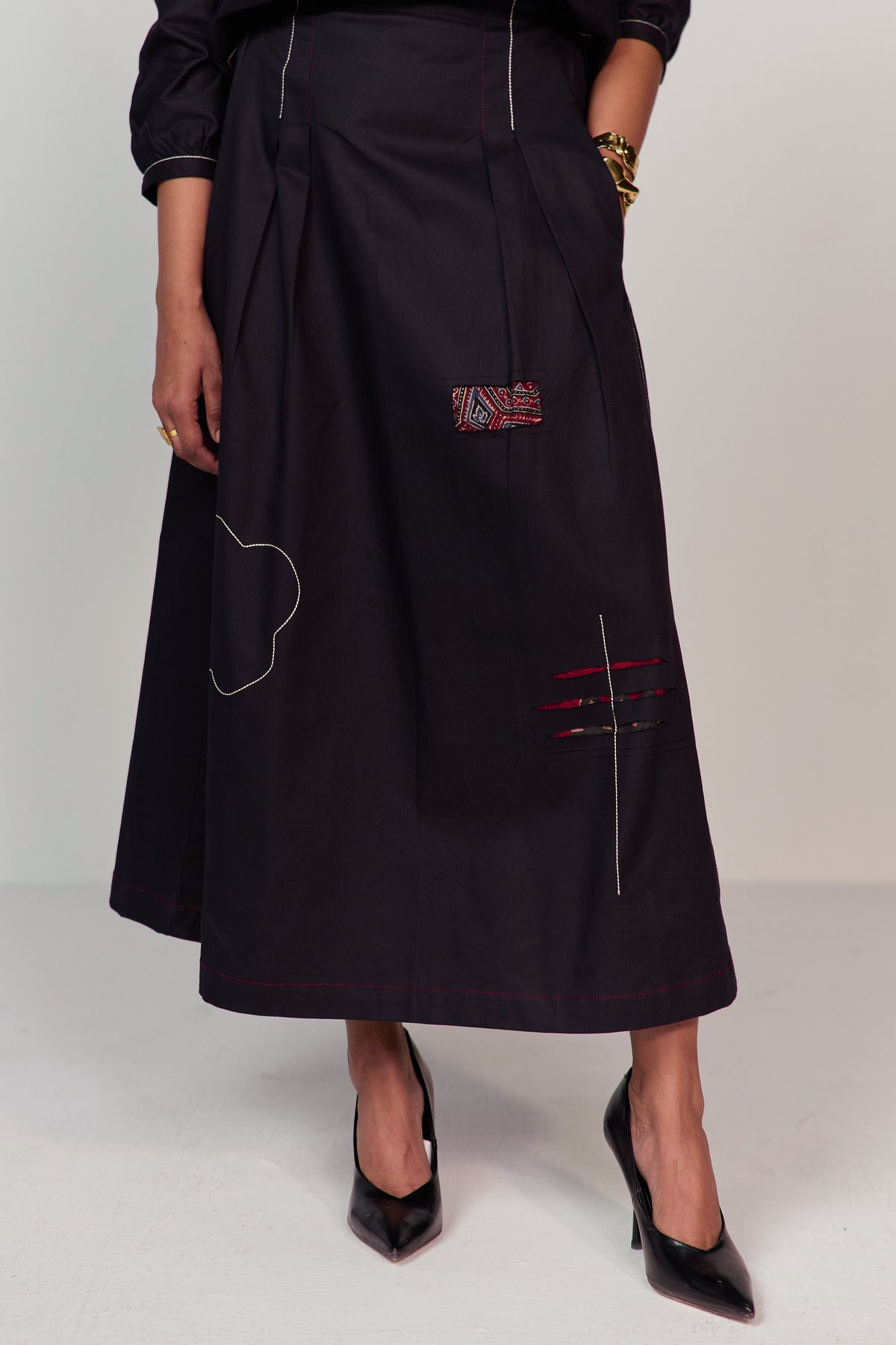 DOODLE SKIRT SET- BLUE