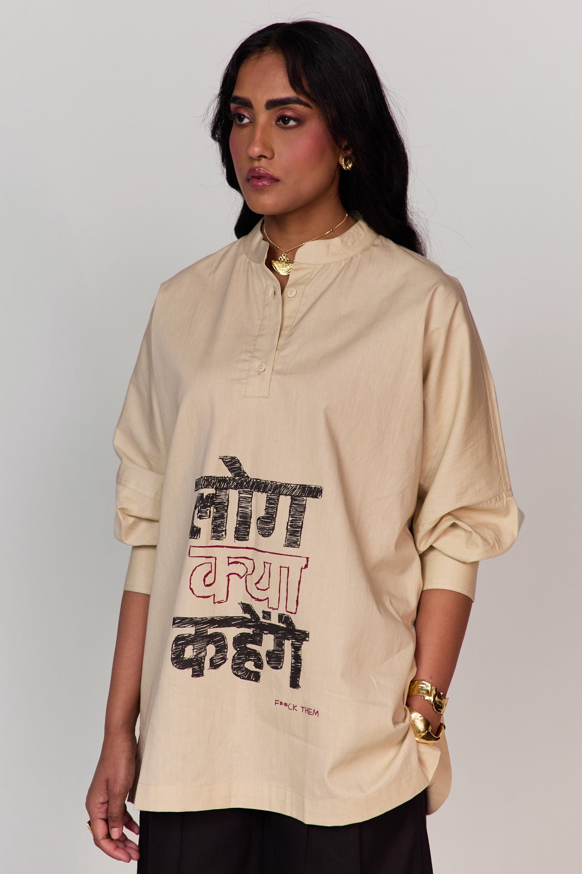 SOCH OVERSIZED TOP-ECRU