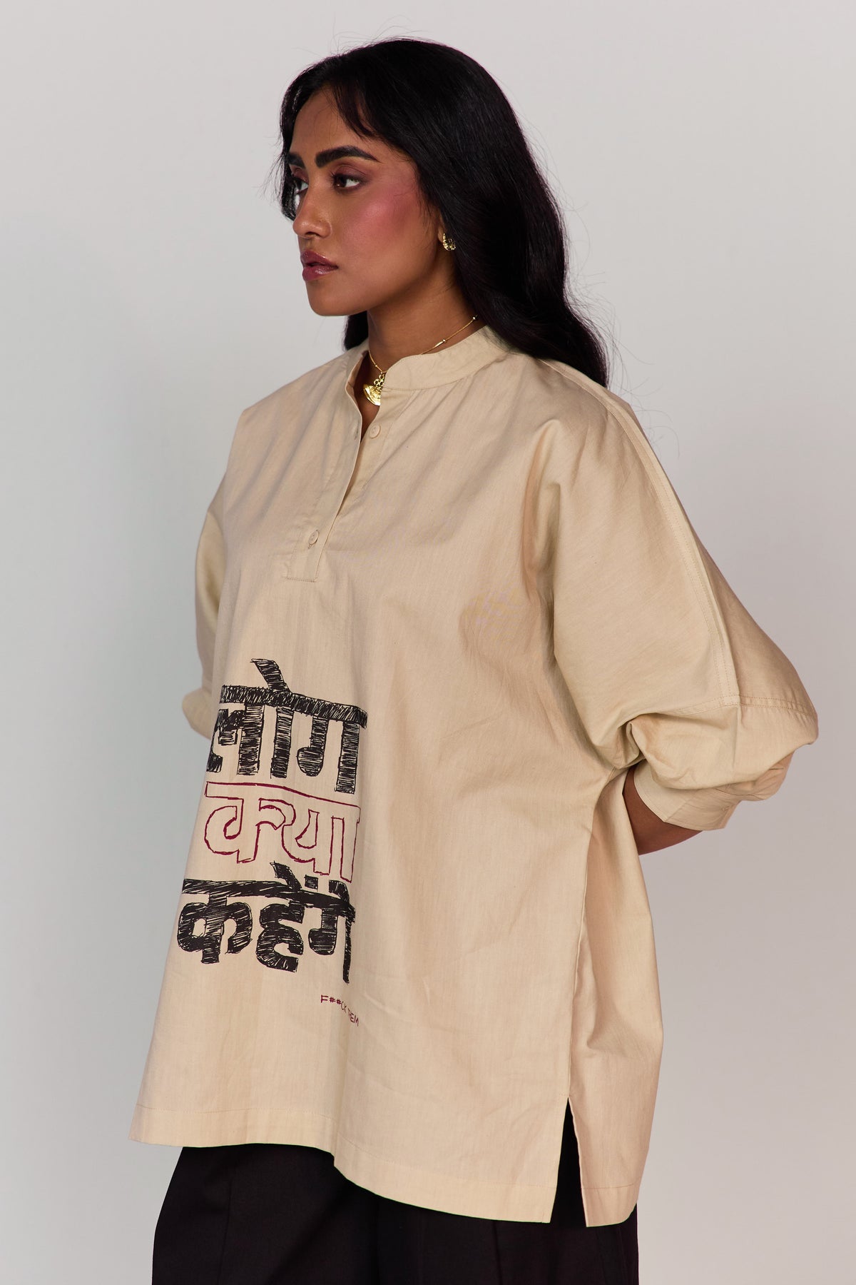 SOCH OVERSIZED TOP-ECRU