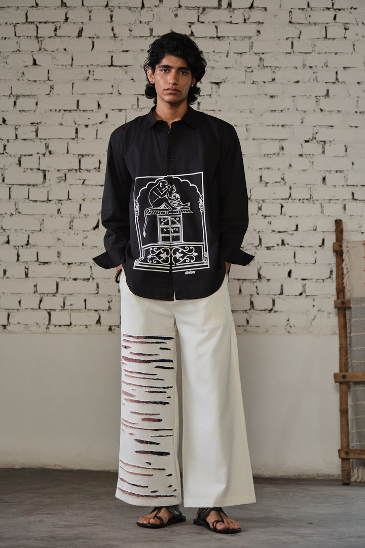 JAIPUR OVERSIZED SHIRT- GULLY BLACK