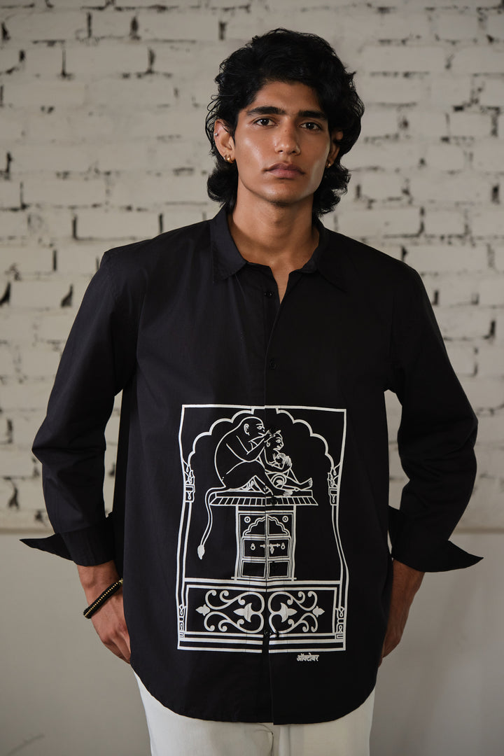 JAIPUR OVERSIZED SHIRT- GULLY BLACK