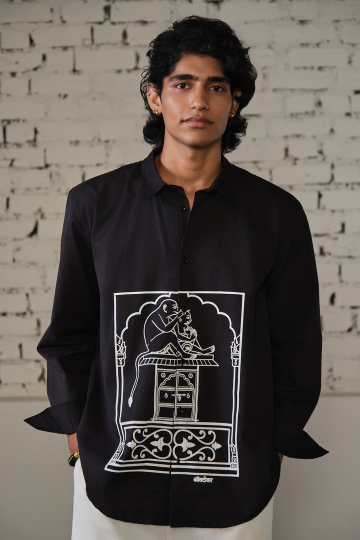 JAIPUR OVERSIZED SHIRT- GULLY BLACK