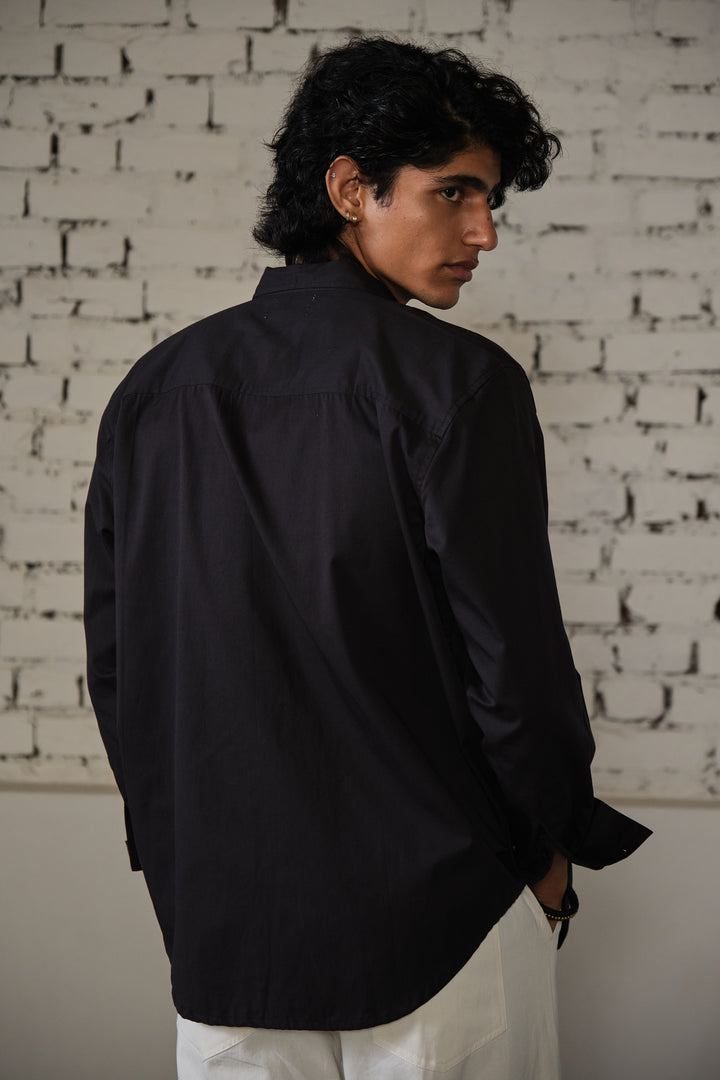 JAIPUR OVERSIZED SHIRT- GULLY BLACK