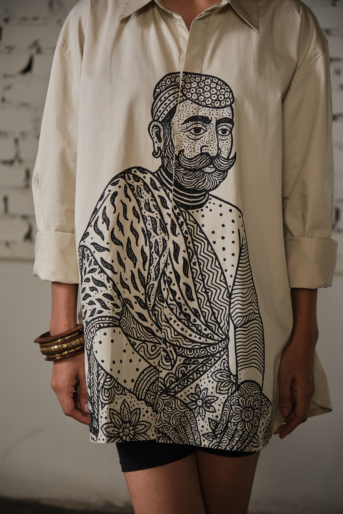 SAWAI OVERSIZED SHIRT-BEIGE
