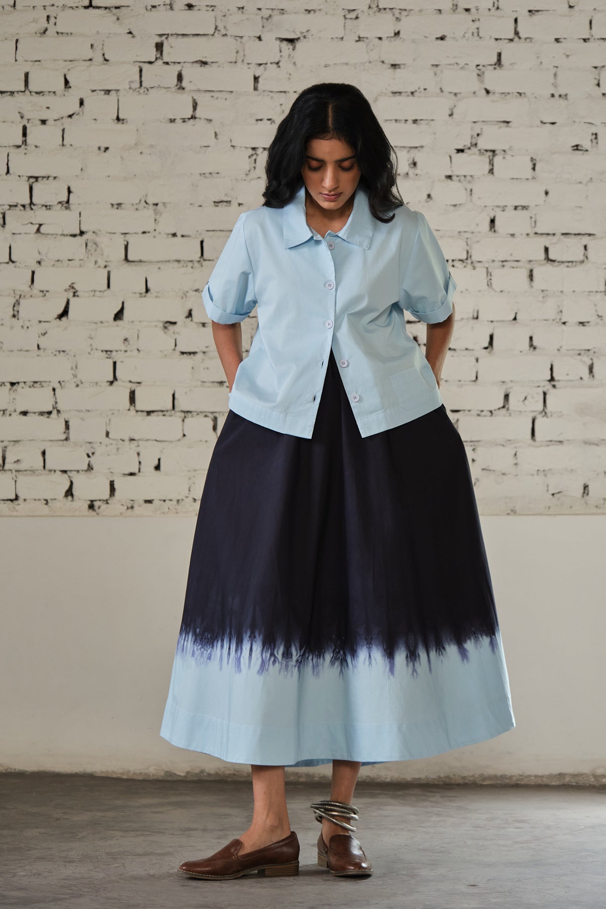 TONK SKIRT SET- DRIP BLUE
