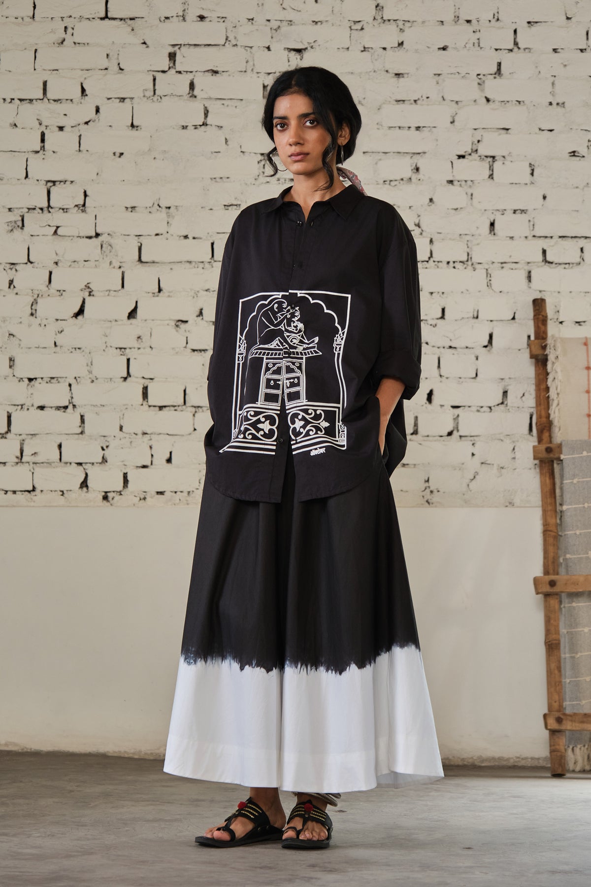 TONK DRIP SKIRT- BLACK