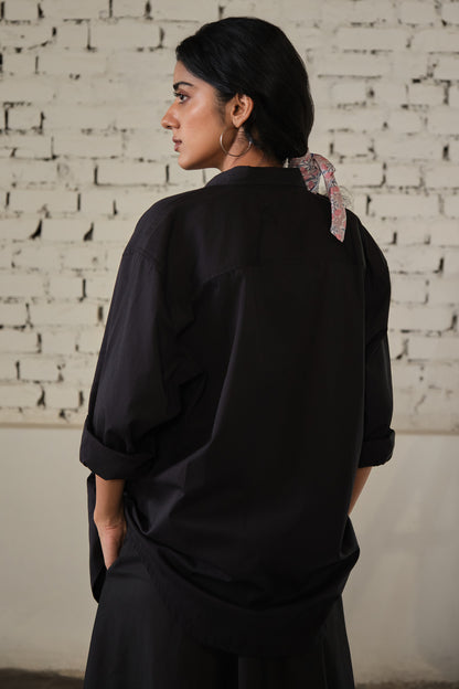 JAIPUR OVERSIZED SHIRT-GULLY BLACK